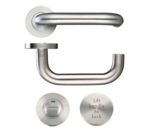 ZOO HARDWARE ZCS030LLSS Lift To Lock Lever Set Push On Rose [8] SSS (Per SET)