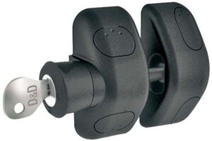 D&D TECHNOLOGIES Magnalatch Side Pull Lock Black (Per EACH)