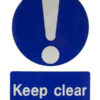Sign Keep Clear Self Adhesive 200x150 (Per EACH)