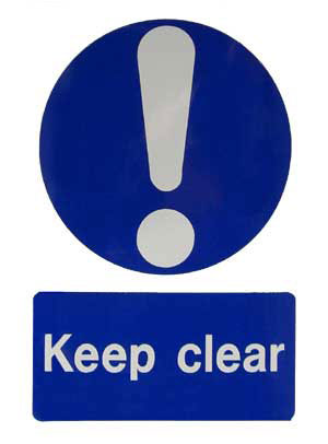 Sign Keep Clear Self Adhesive 200x150 (Per EACH)
