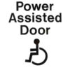 Sign Power Assisted Door Self Adhesive 150x150 (Per EACH)